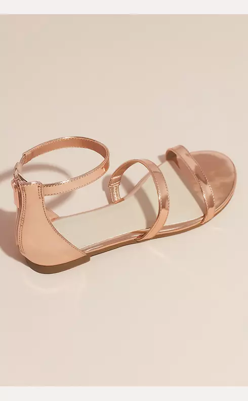 Patent Clear Strap Sandals with Adjustable Buckle Image 2