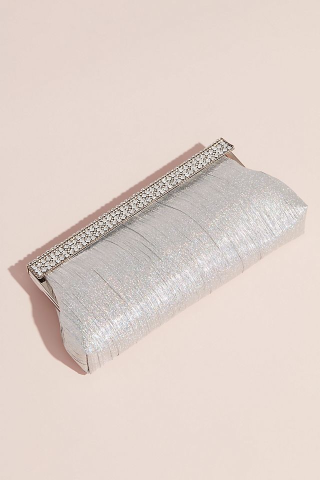 Nina Pleated Clutch with Crystal Trim Image 5