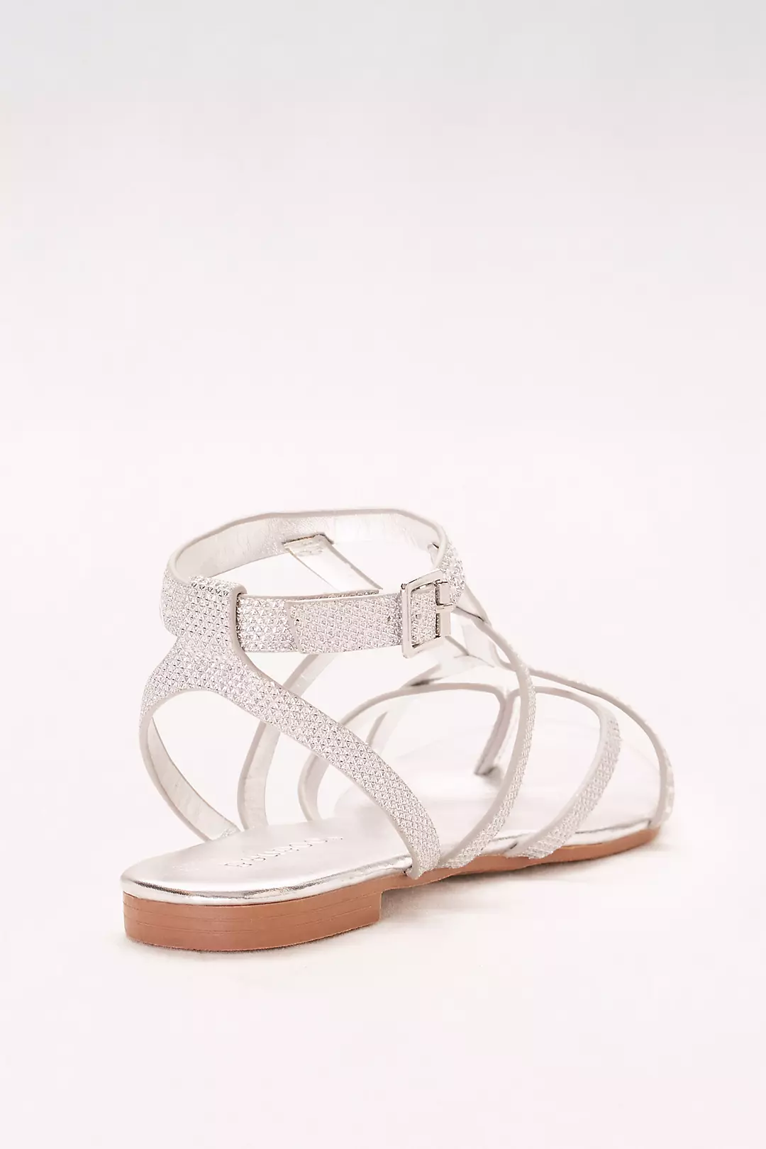 Gem-Embellished Strappy Flat Sandals Image 2