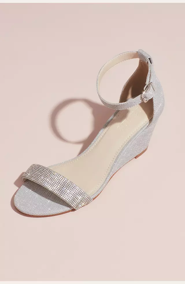 Crystal-Topped Wedge Sandals with Ankle Strap Image 3
