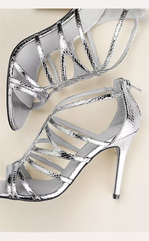 Touch of Nina Cage Sandal with Zipper Back Image 4