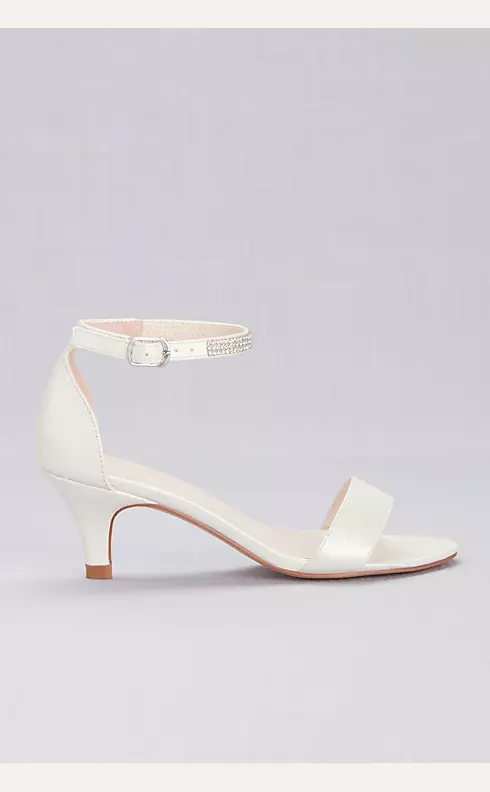 Girls Heeled Sandals with Crystal Strap Image 3