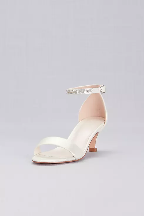 Girls Heeled Sandals with Crystal Strap Image 1
