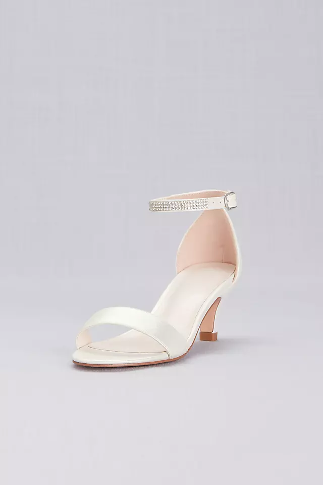 Girls Heeled Sandals with Crystal Strap Image
