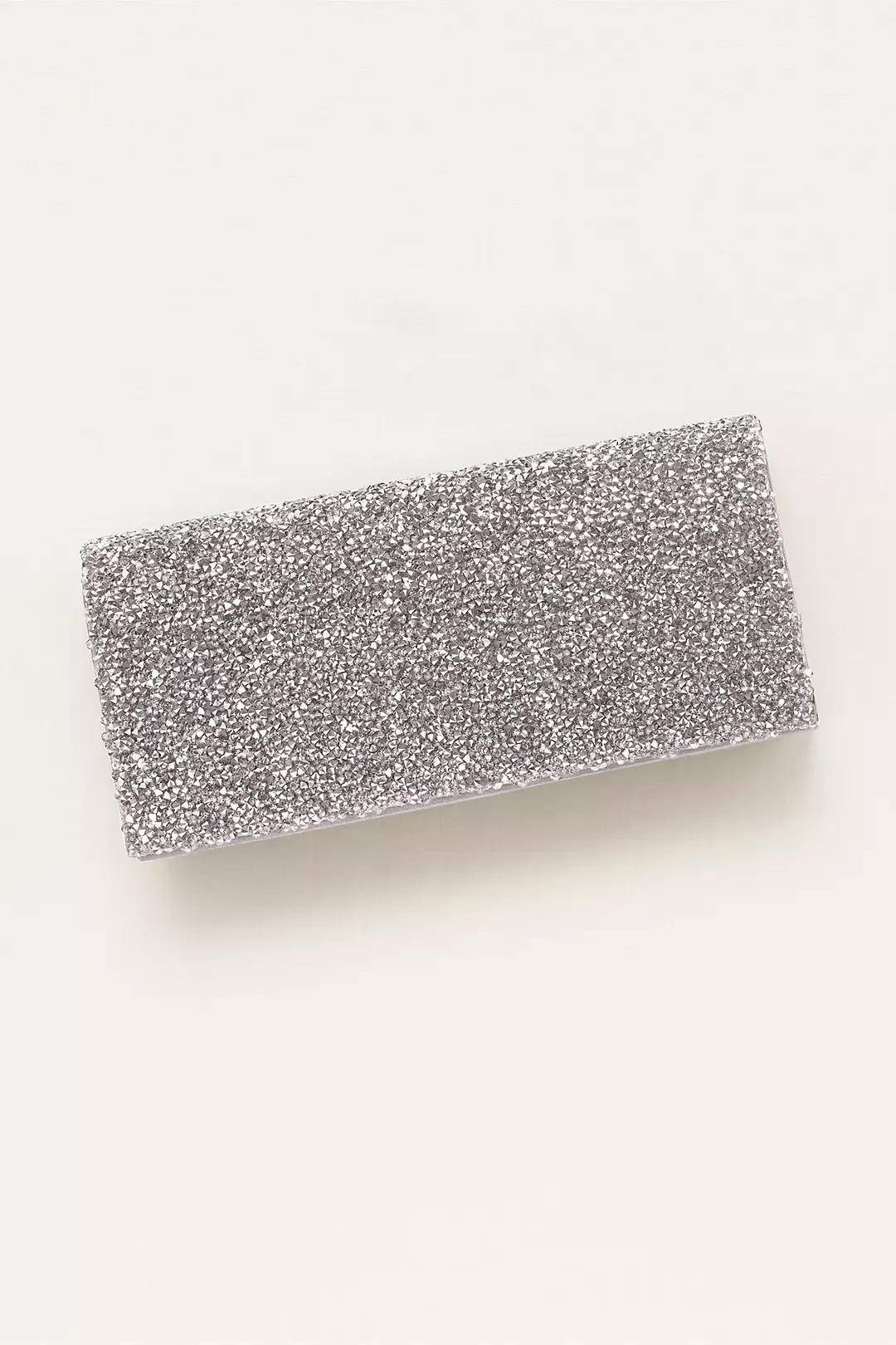 Satin Clutch with Sparkle Flap Image