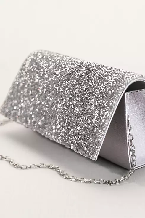 Satin Clutch with Sparkle Flap Image 3