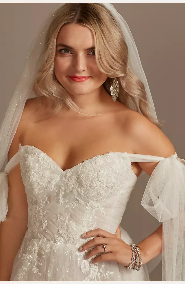 Convertible Straps Tulle Bodysuit Wedding Dress