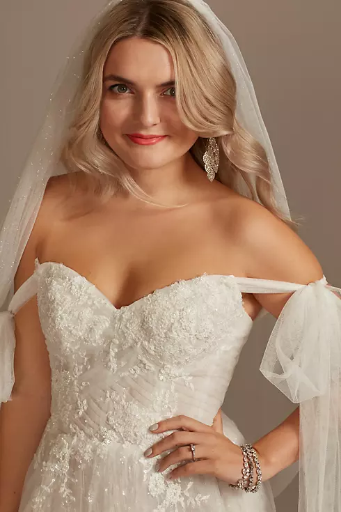 Convertible Straps Tulle Bodysuit Wedding Dress Image 5