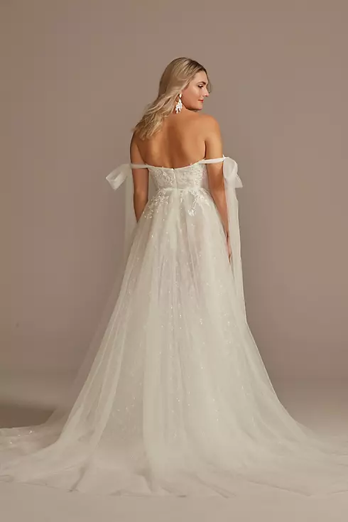 Convertible Straps Tulle Bodysuit Wedding Dress Image 4
