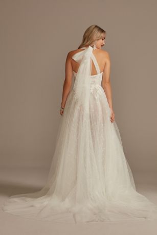 Convertible Straps Tulle Bodysuit Wedding Dress | David's Bridal