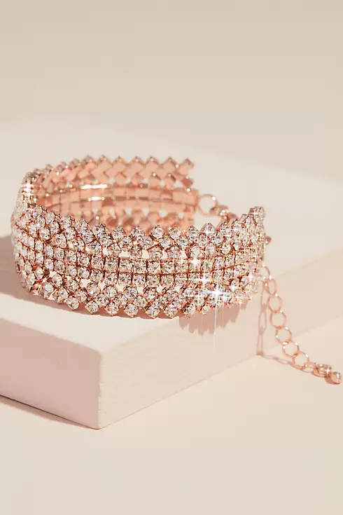 Gemstone Crystal Stack Cuff Bracelet Image 1