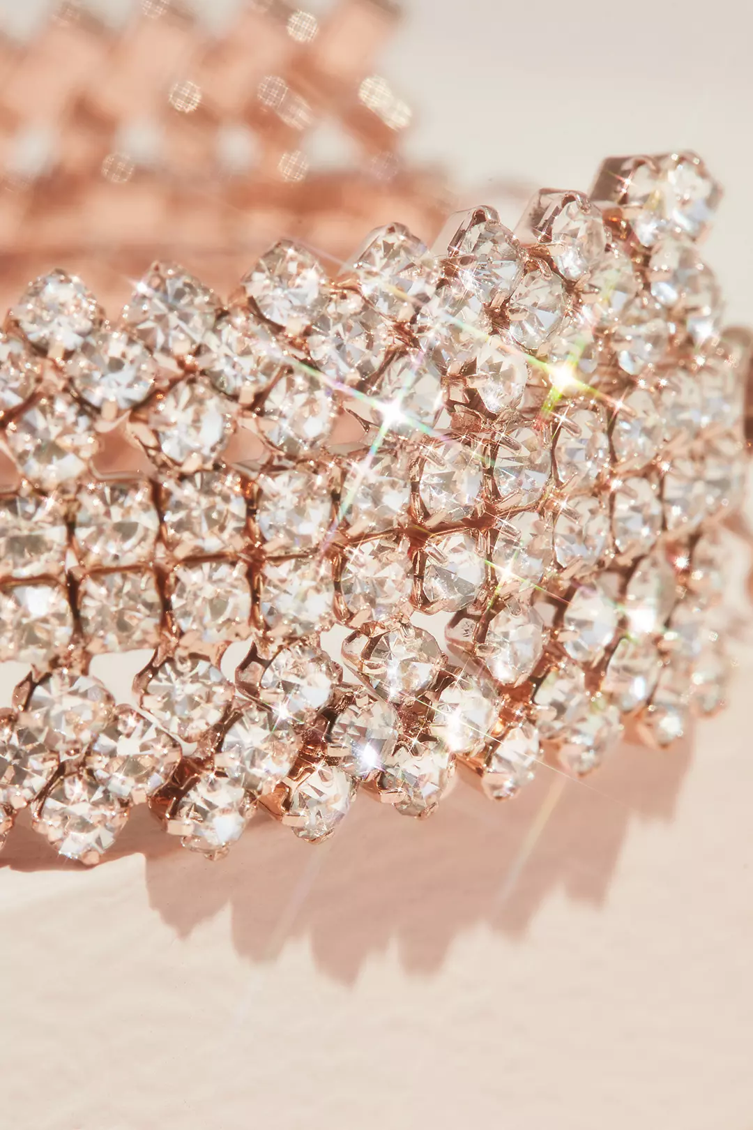 Gemstone Crystal Stack Cuff Bracelet Image 2