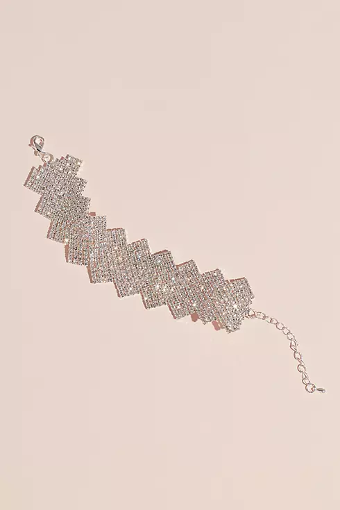 Crystal Zigzag Statement Bracelet Image 1