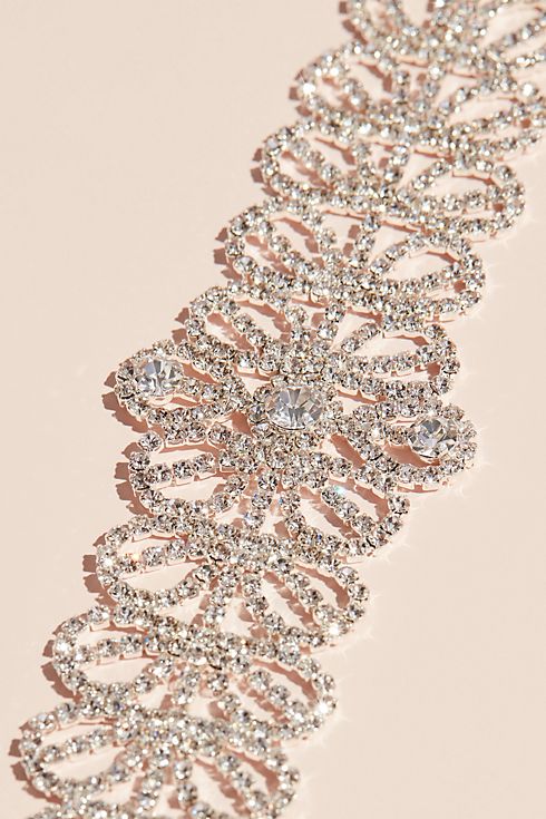 Allover Petals Crystal Floral Bracelet Image 2