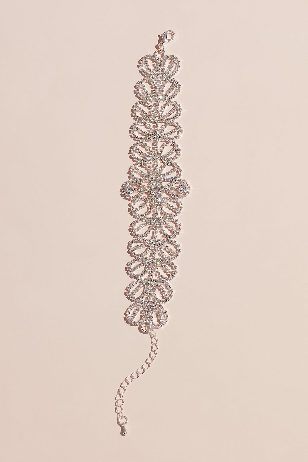 Allover Petals Crystal Floral Bracelet Image 1