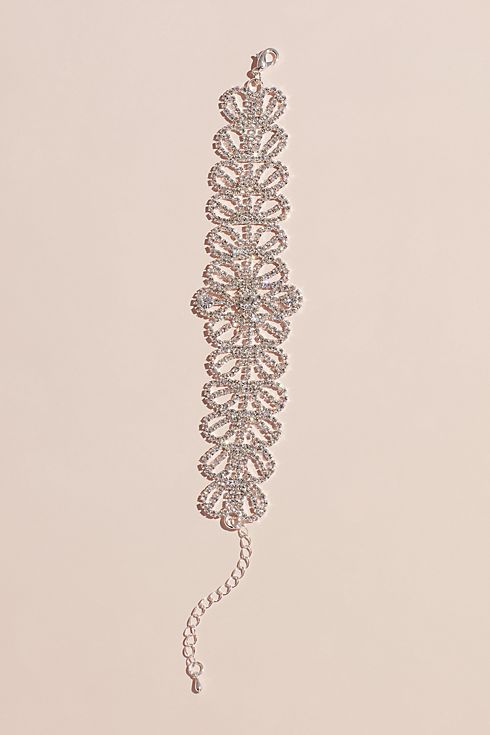 Allover Petals Crystal Floral Bracelet Image 1