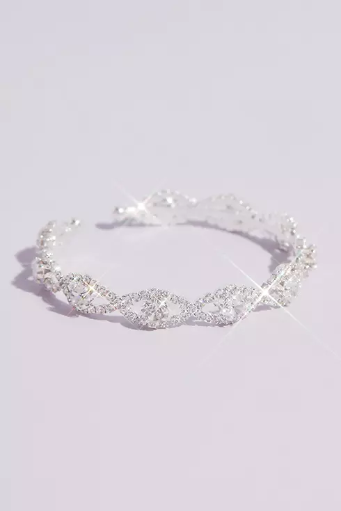 Pave Infinity Links Crystal Cuff Bracelet Image 1