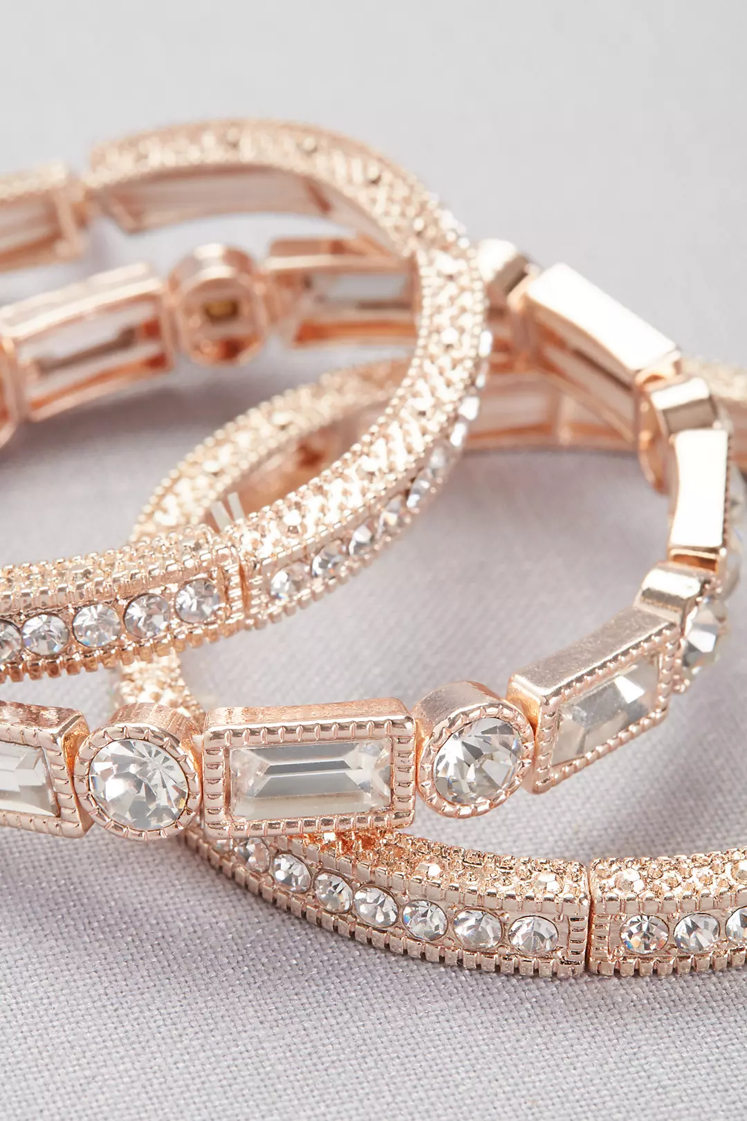 Mixed Crystal Stretch Bracelet Set | David's Bridal