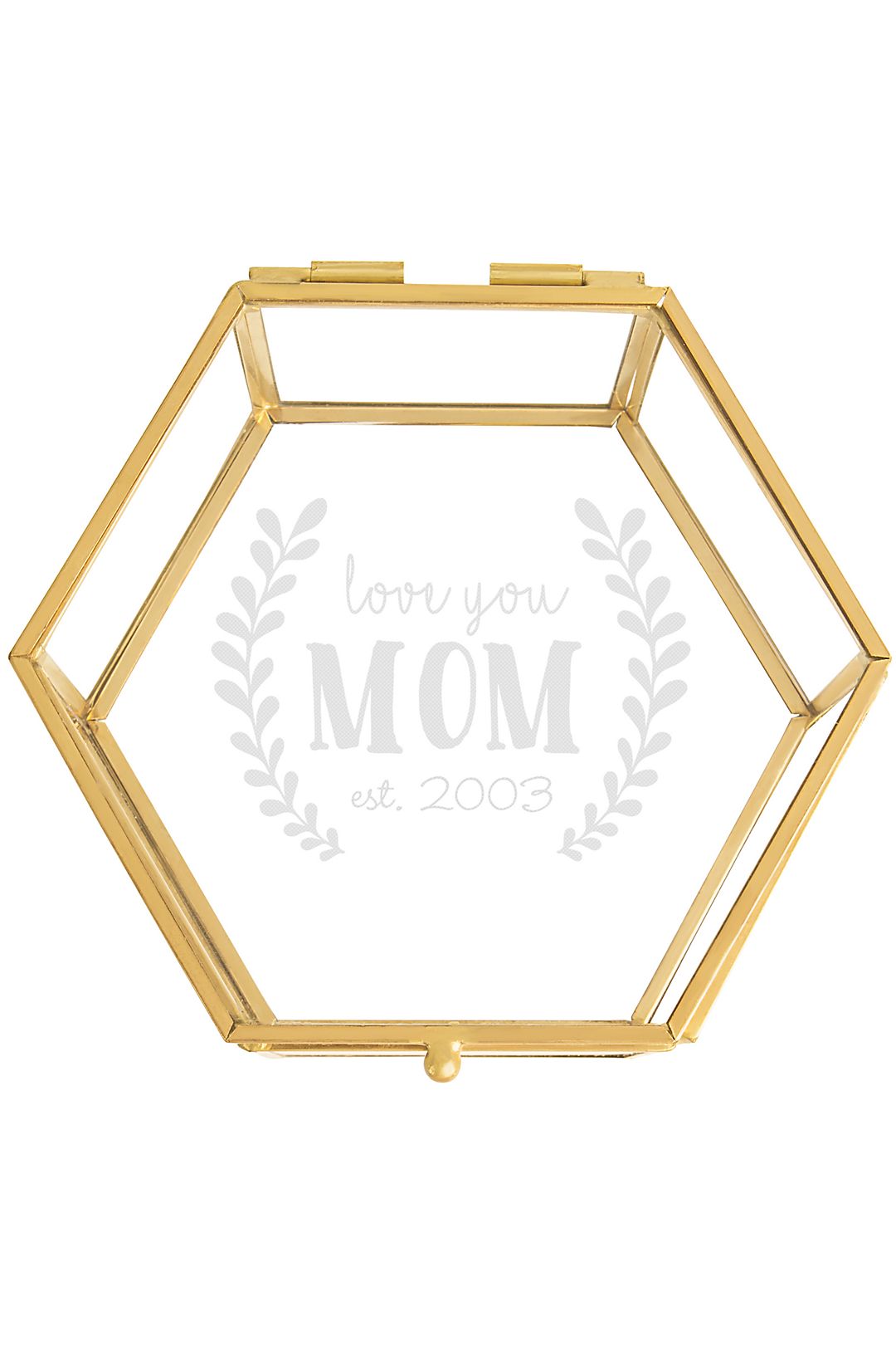 Personalized Love You Mom Gold Jewelry Box Image 2