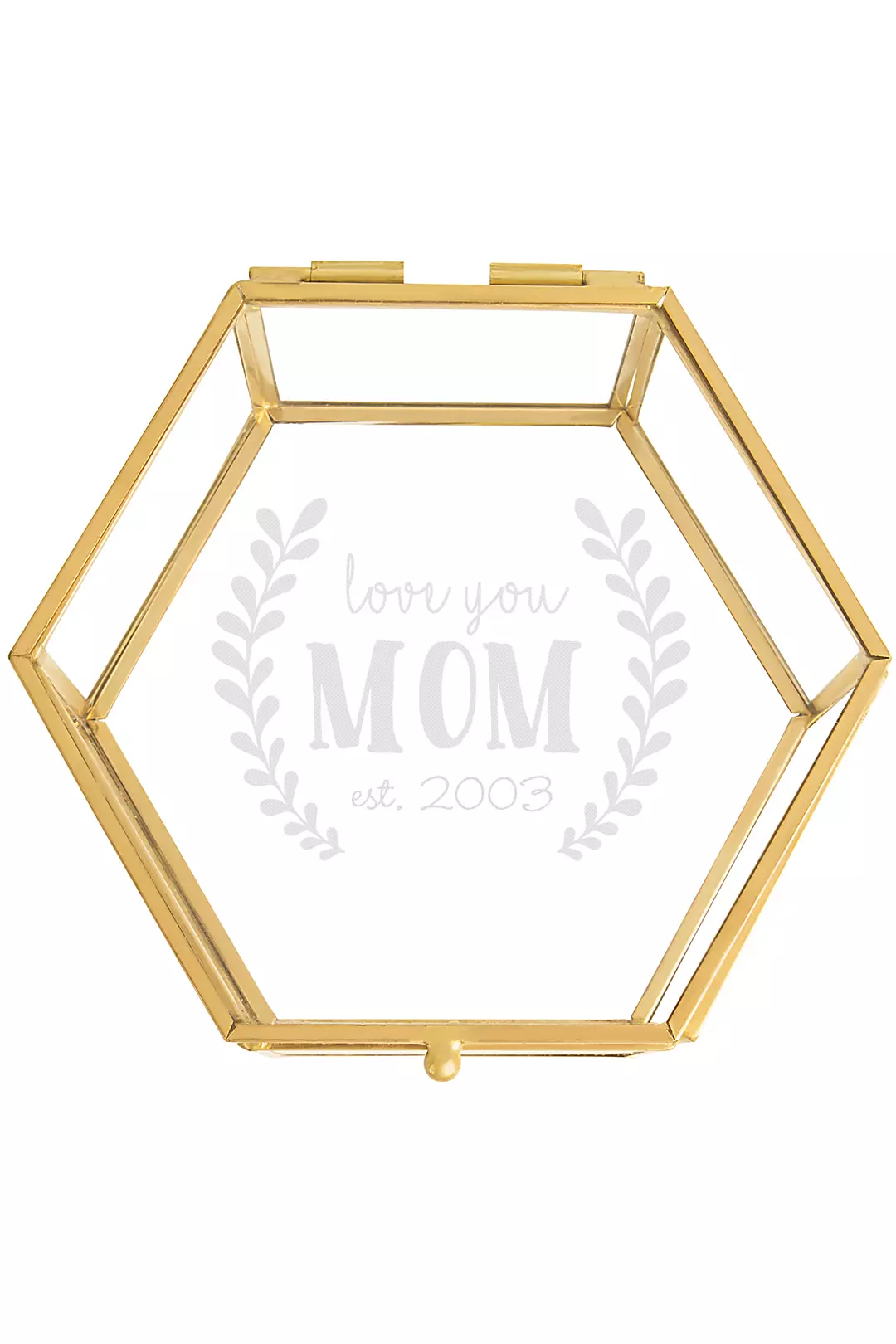 Personalized Love You Mom Gold Jewelry Box Image 2