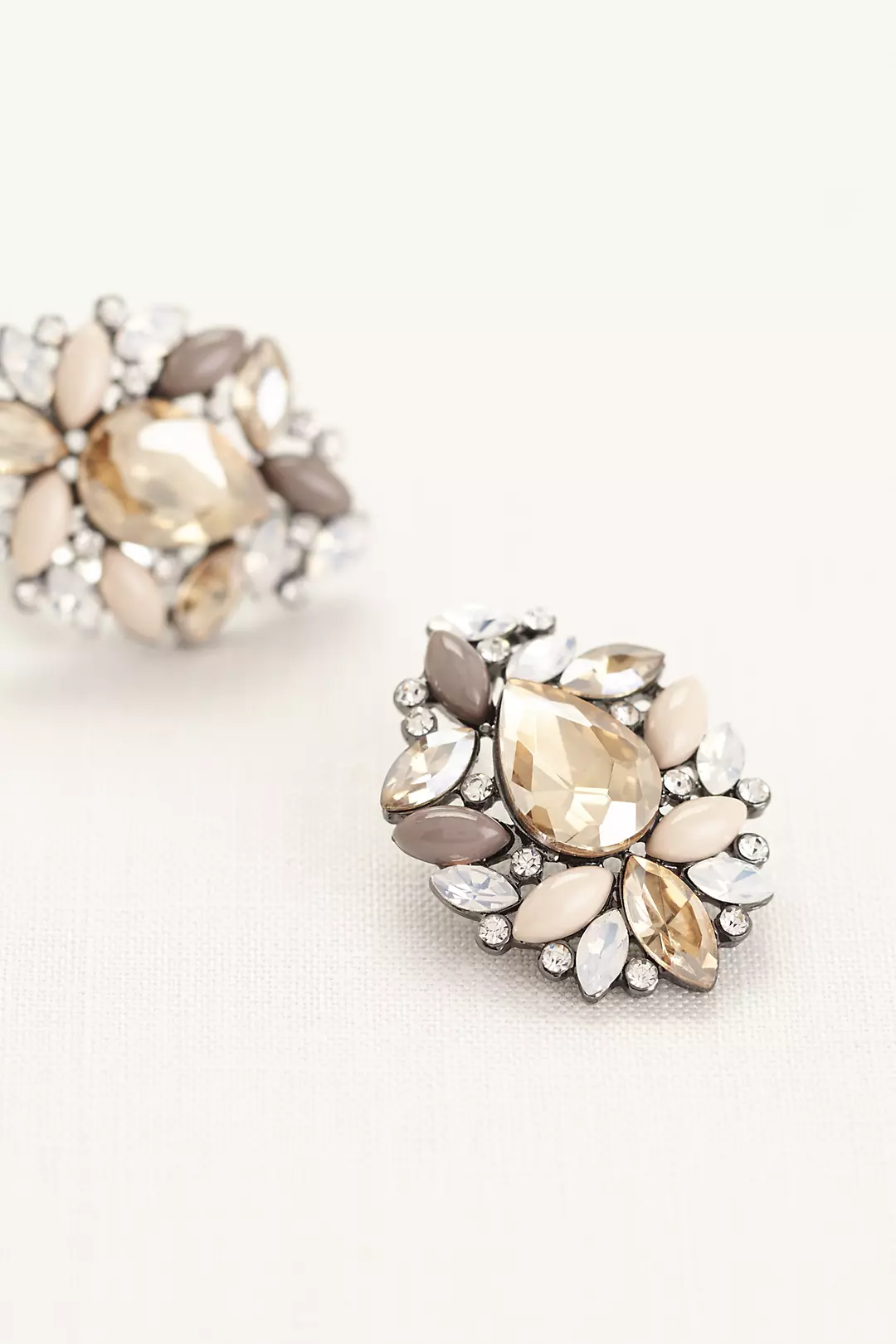 Faceted Gemstone Cluster Earrings Image