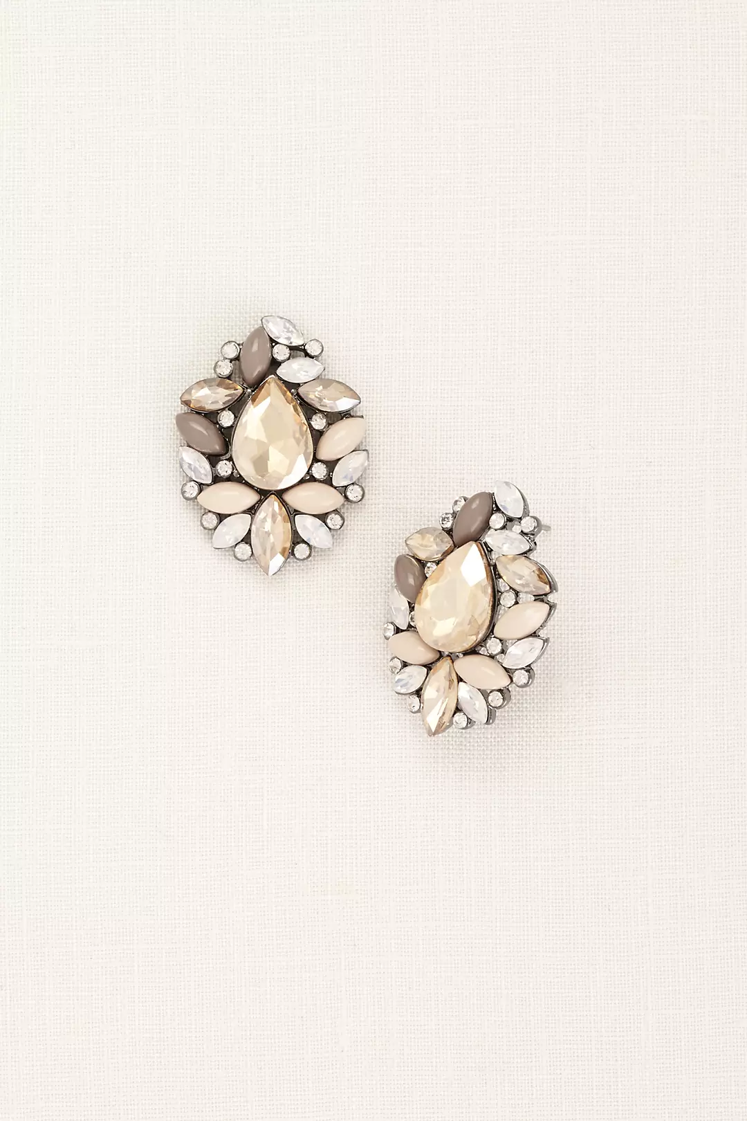 Faceted Gemstone Cluster Earrings Image 2