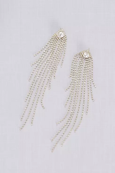 Grand Dangling Crystal Fringe Earrings Image 1