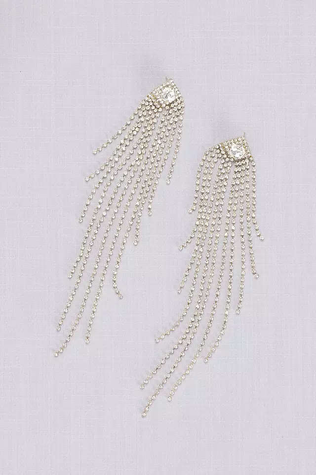 Grand Dangling Crystal Fringe Earrings Image