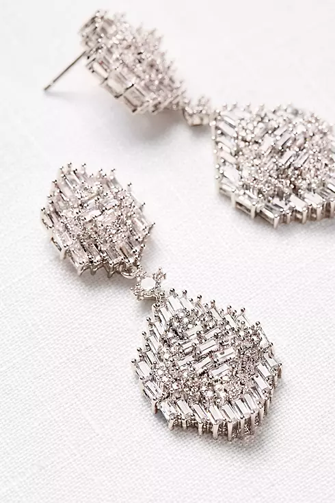 Baguette Cluster Chandelier Earrings Image 2
