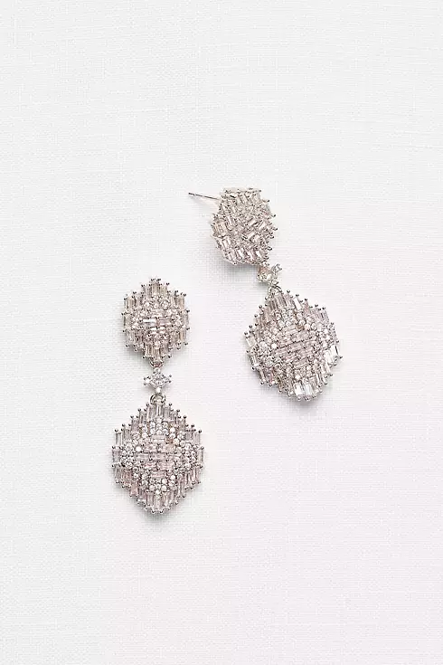 Baguette Cluster Chandelier Earrings Image 1
