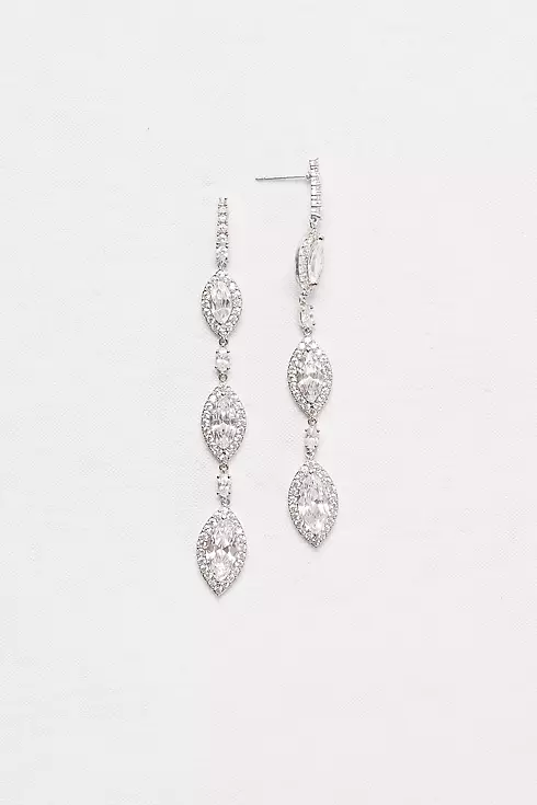 Marquise-Cut Cubic Zirconia Drop Earrings Image 1