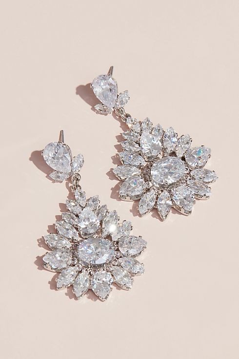 Marquise-Cut Crystal Burst Stud Earrings Image 4