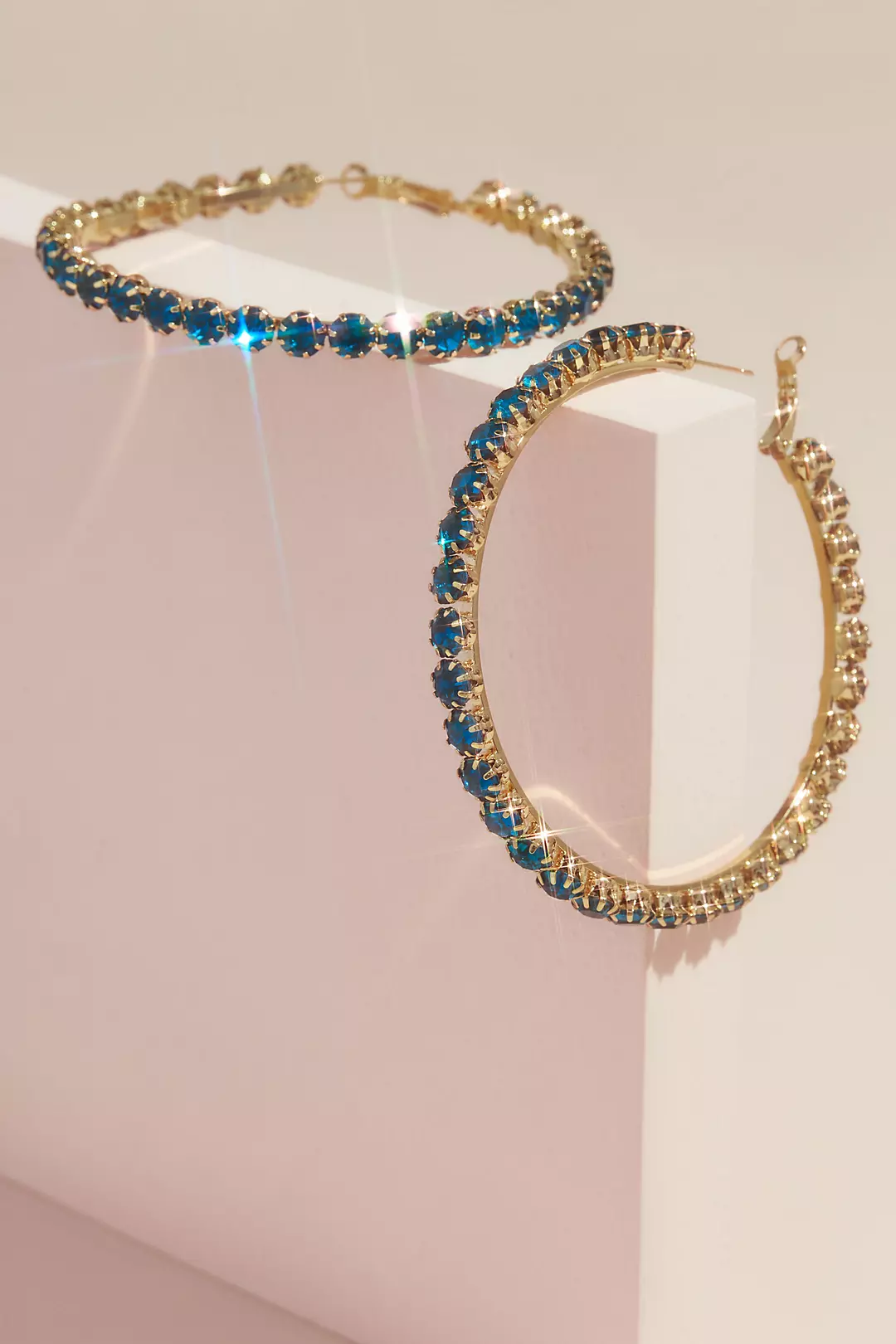 Casted Crystal Statement Hoops Image