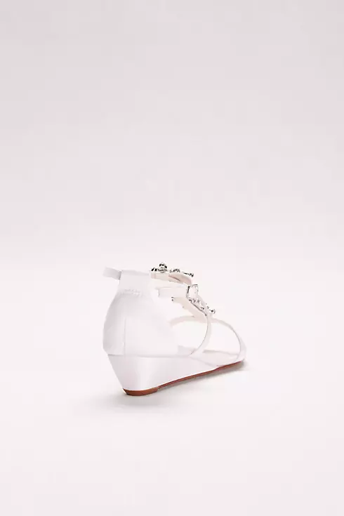 Starburst Crystal Satin Mini Wedge Sandals  Image 2