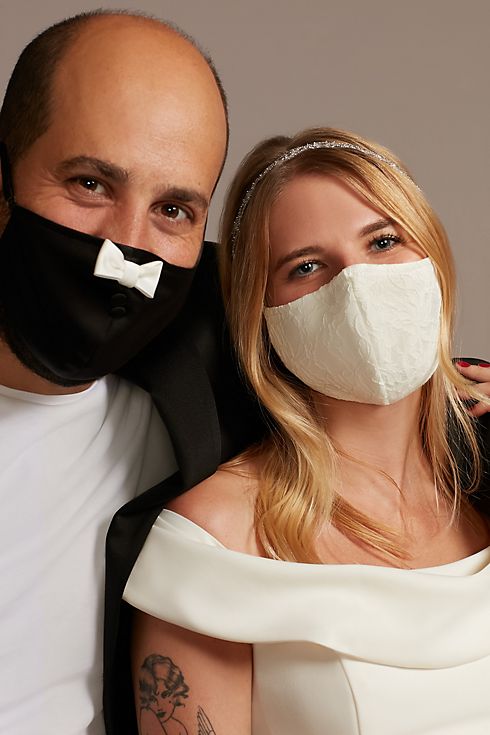 Bow Tie and Lace Fashion Face Mask Set Image 1