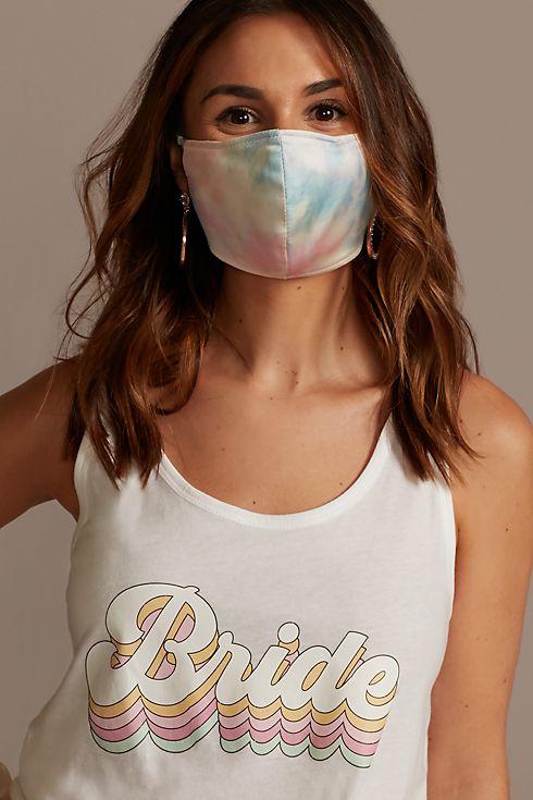 Pastel Tie-Dye Face Mask with Adjustable Ear Loops Image 2