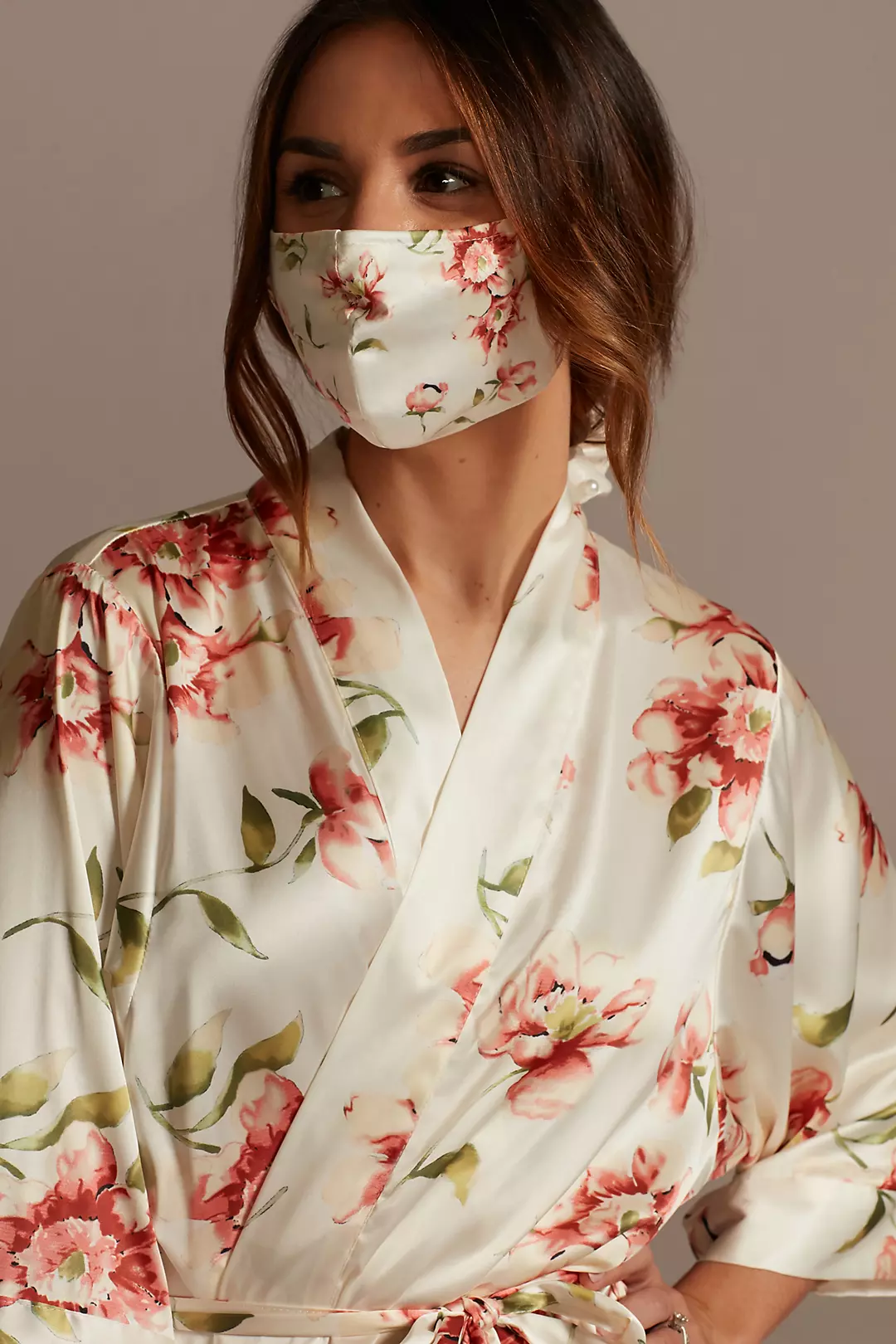 Fresh Floral Face Mask with Adjustable Ear Loops Image
