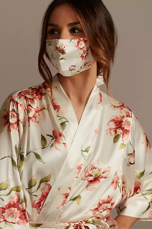 Fresh Floral Face Mask with Adjustable Ear Loops Image 1