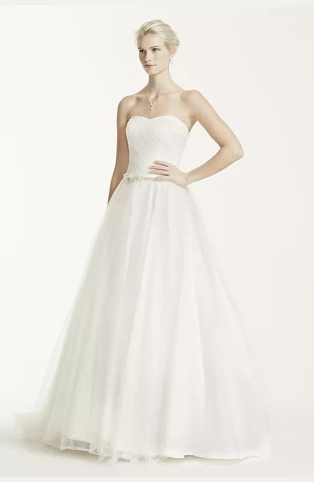 Ruched Bodice Tulle Ball Gown Image
