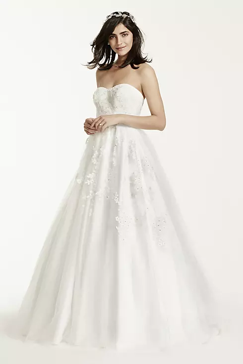 Strapless Tulle Wedding Dress with Beading Image 1