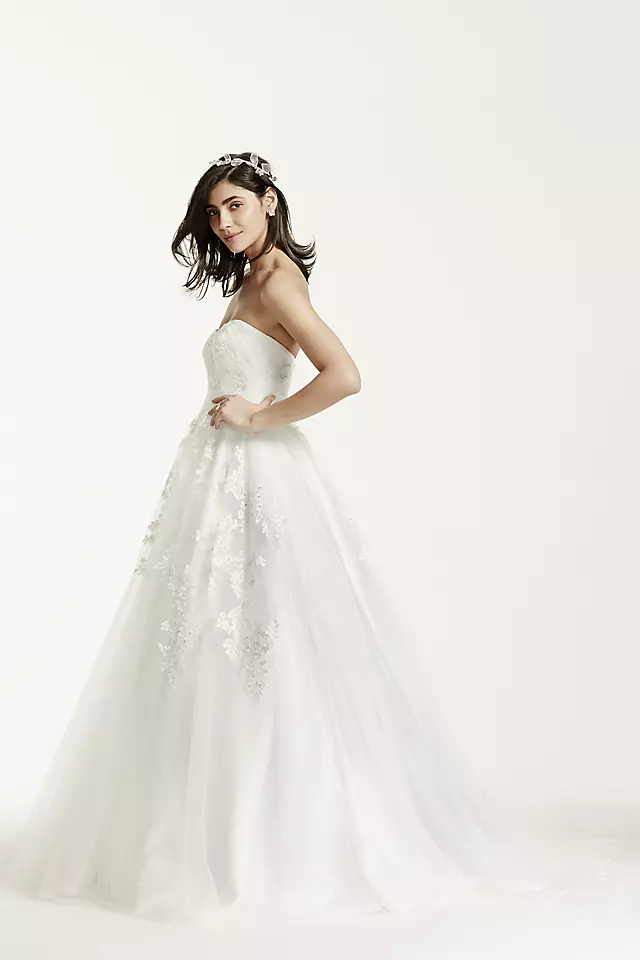 Strapless Tulle Wedding Dress with Beading Image 3