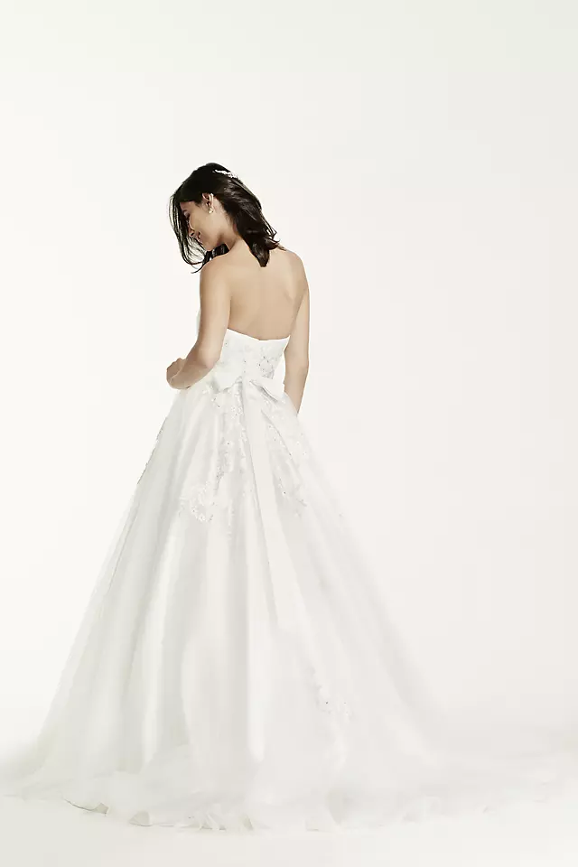 Strapless Tulle Wedding Dress with Beading Image 2