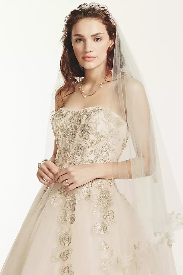 Jewel Tulle Wedding Dress with Venise Lace Detail Image 4