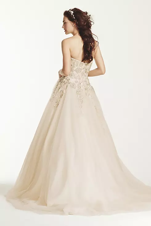 Jewel Tulle Wedding Dress with Venise Lace Detail Image 2