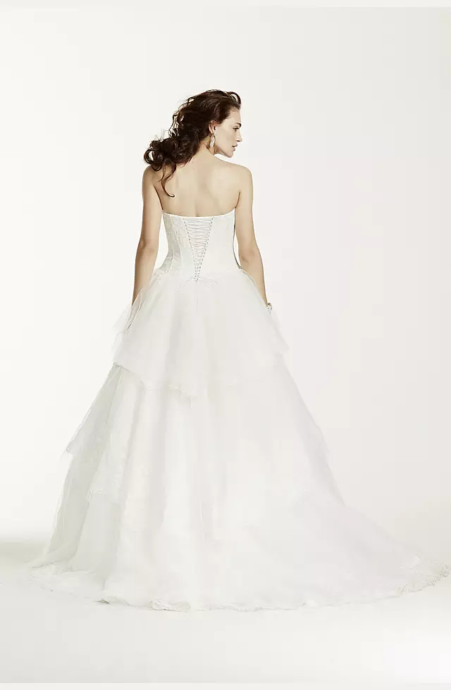 Jewel Strapless Tulle and Organza Wedding Dress Image 2