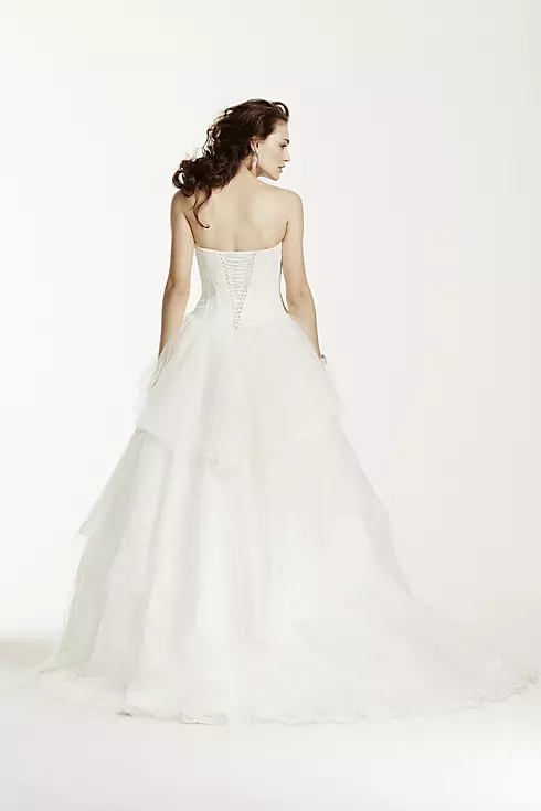 Jewel Strapless Tulle and Organza Wedding Dress Image 2