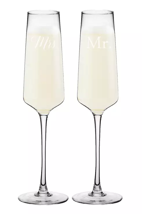 Couples Wedding 9.5 oz Champagne Estate Glasses Image 12