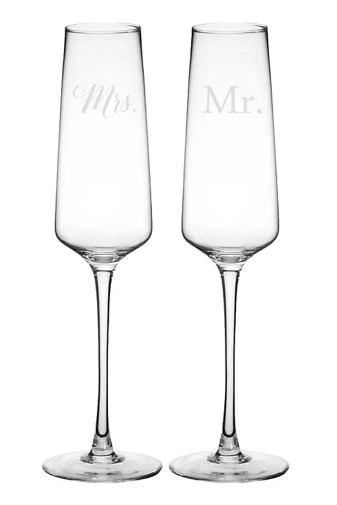 Couples Wedding 9.5 oz Champagne Estate Glasses Image 11