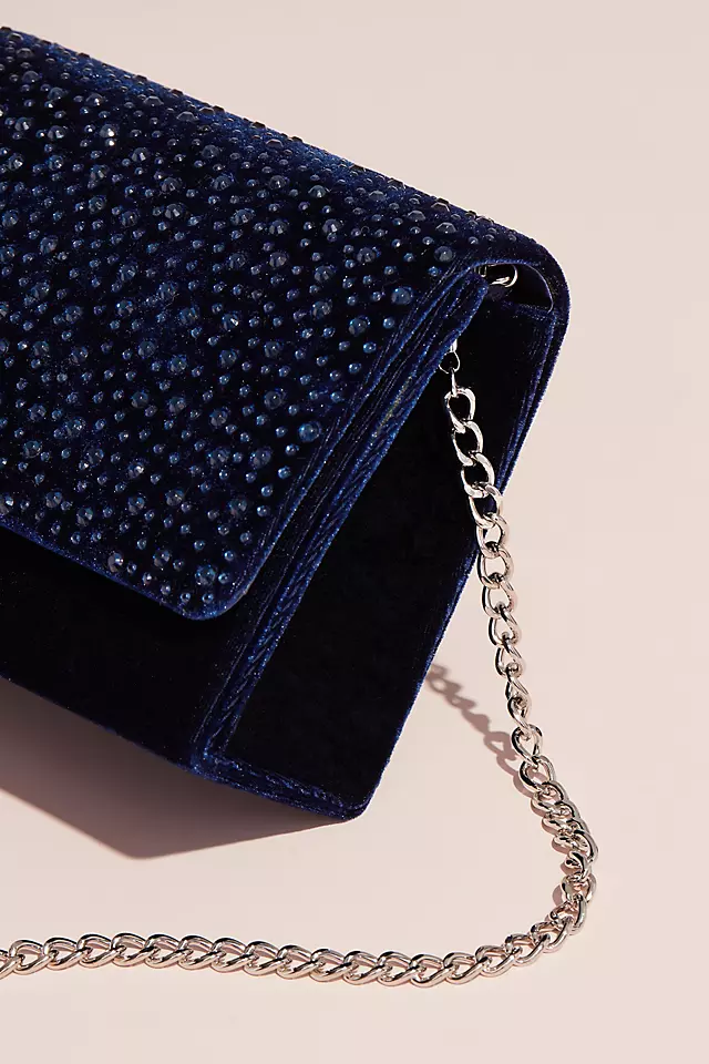 Nina Crystal Embellished Velvet Crossbody Bag Image 4