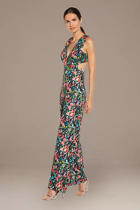 Floral Sleeveless Open-Back Jumpsuit Image 2